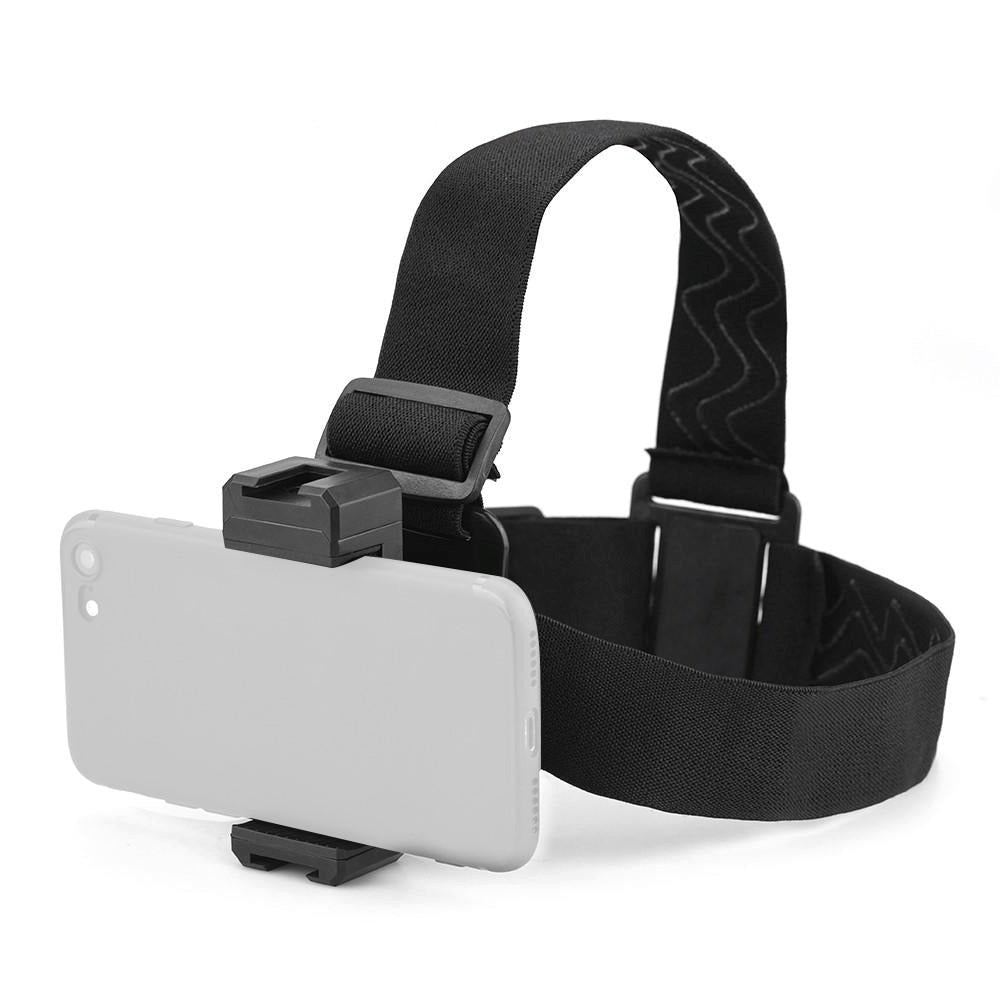 Universal Phone & Camera Head Strap Mount - Black