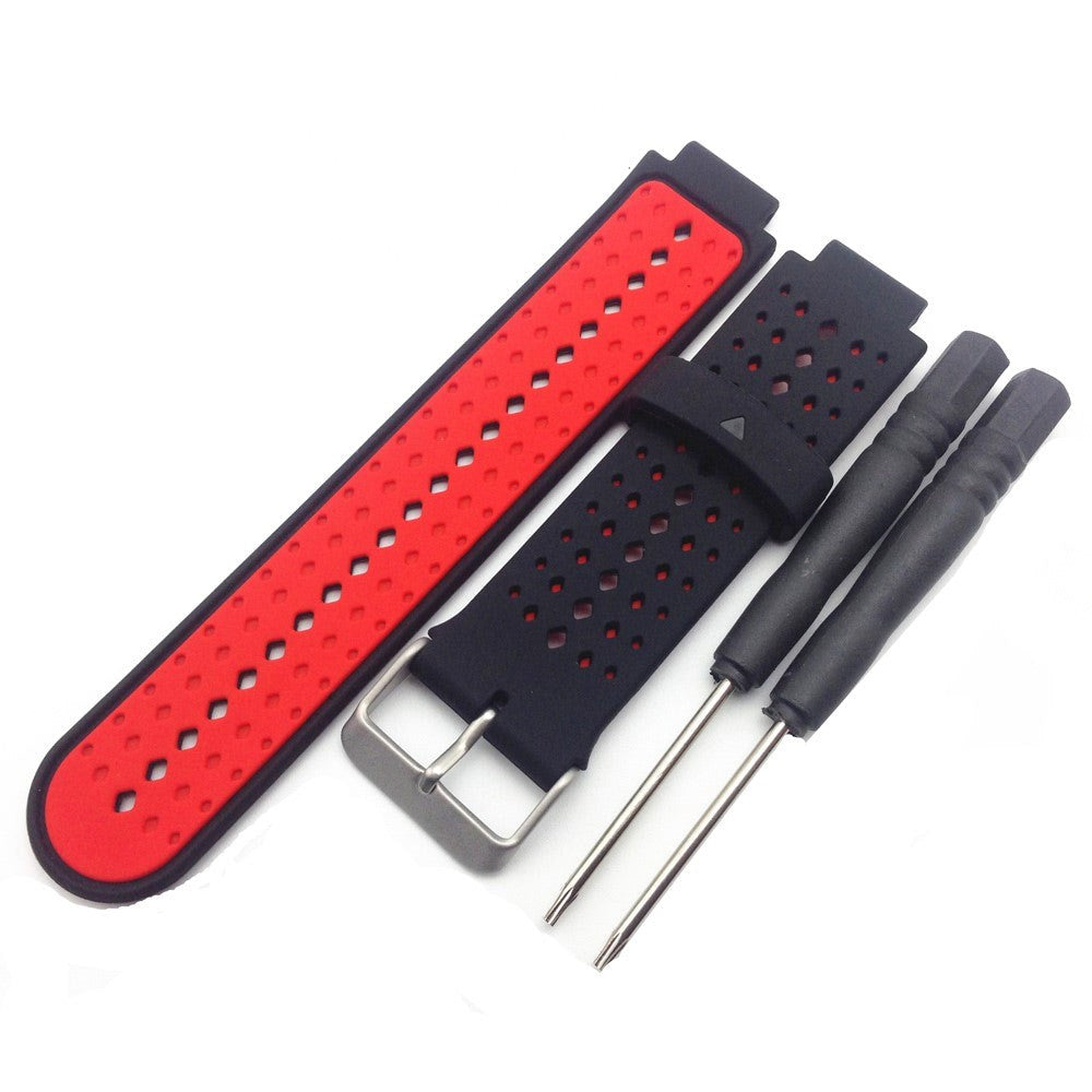 Universal Garmin Forerunner Silicone Dots Strap Black/Red