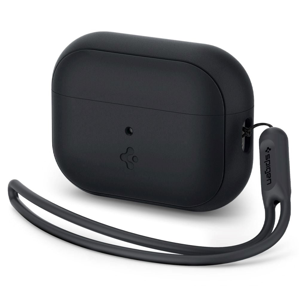 Apple Airpods Pro (2. gen.) Spigen Silicone Fit Case w. Strap - Black