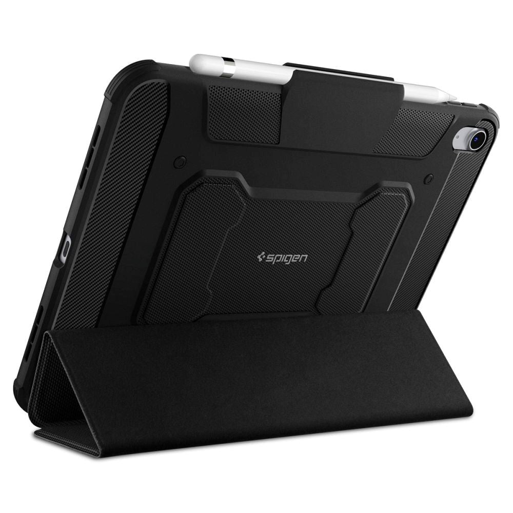 iPad 10.9" (2022) Spigen Rugged Armor Pro Case w. Apple Pencil Holder - Black