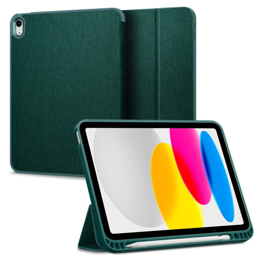 iPad 10.9" (2022) Spigen Urban Fit Fabric Case w. Pen Holder - Green