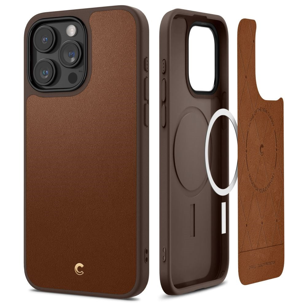 iPhone 15 Pro Cyrill Kajuk Mag Hybrid Case - MagSafe Compatible - Saddle Brown