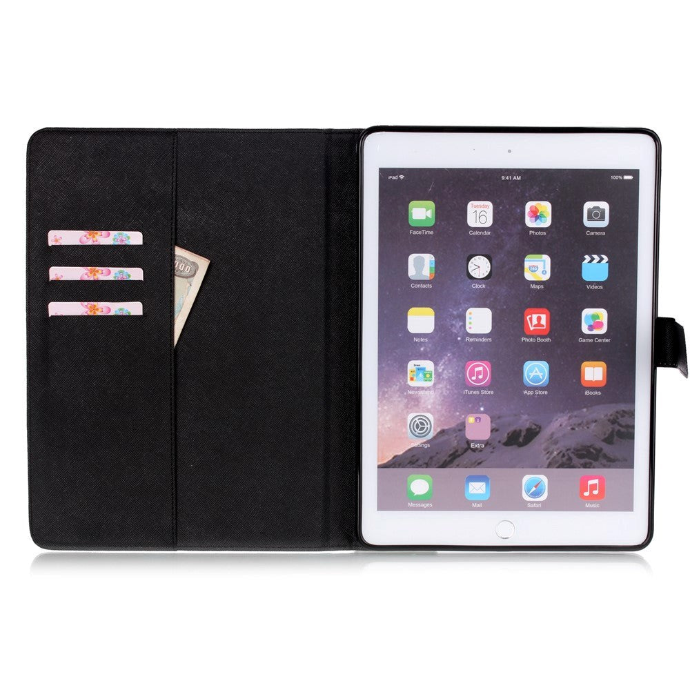 iPad Air 2 Case w. Stand & Card Holder "Don't Touch My Pad" - Black