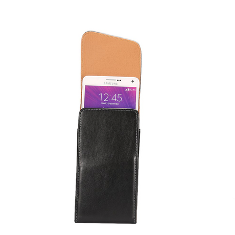 Universal Leather Belt Case V2 Black (Max. Phone: 151 x 80 x 15 mm)