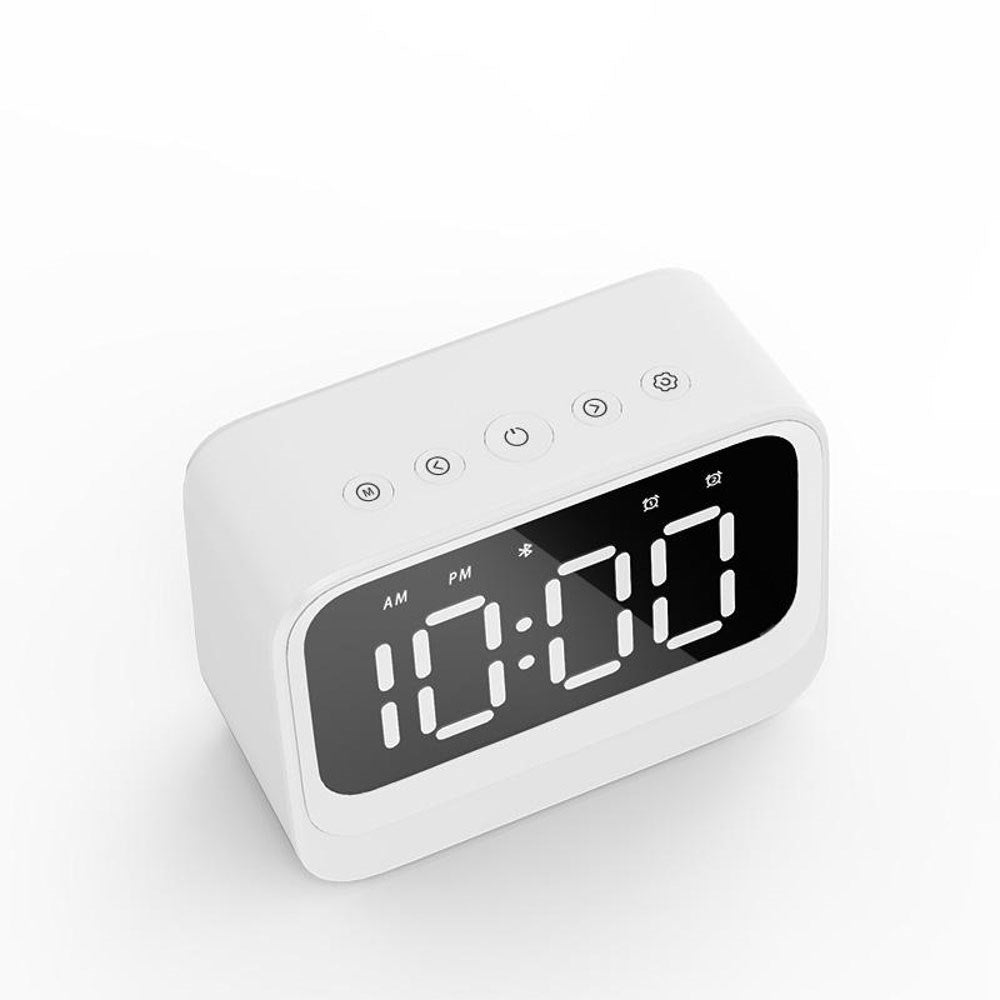 Denver EC-54W Digital Clock with Speaker - White