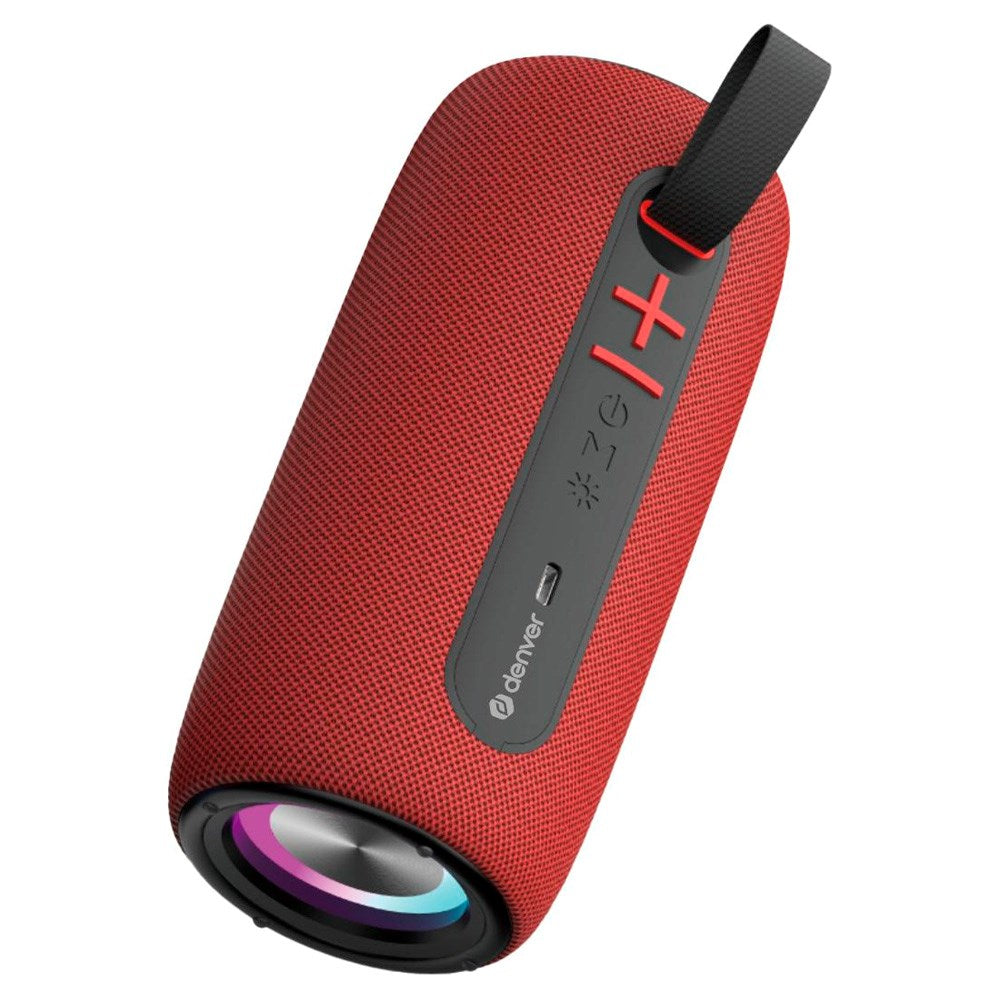 Denver Wireless Bluetooth Speaker with Built-in Dynamic Light - Red