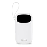 Xceed Powerbank - 20,000 mAh - Built-in Cables - Fast Charging - White