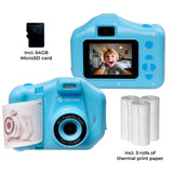 Denver Digital Camera for Kids with Thermal Printer - incl. MicroSD Card & Printer Paper - Blue