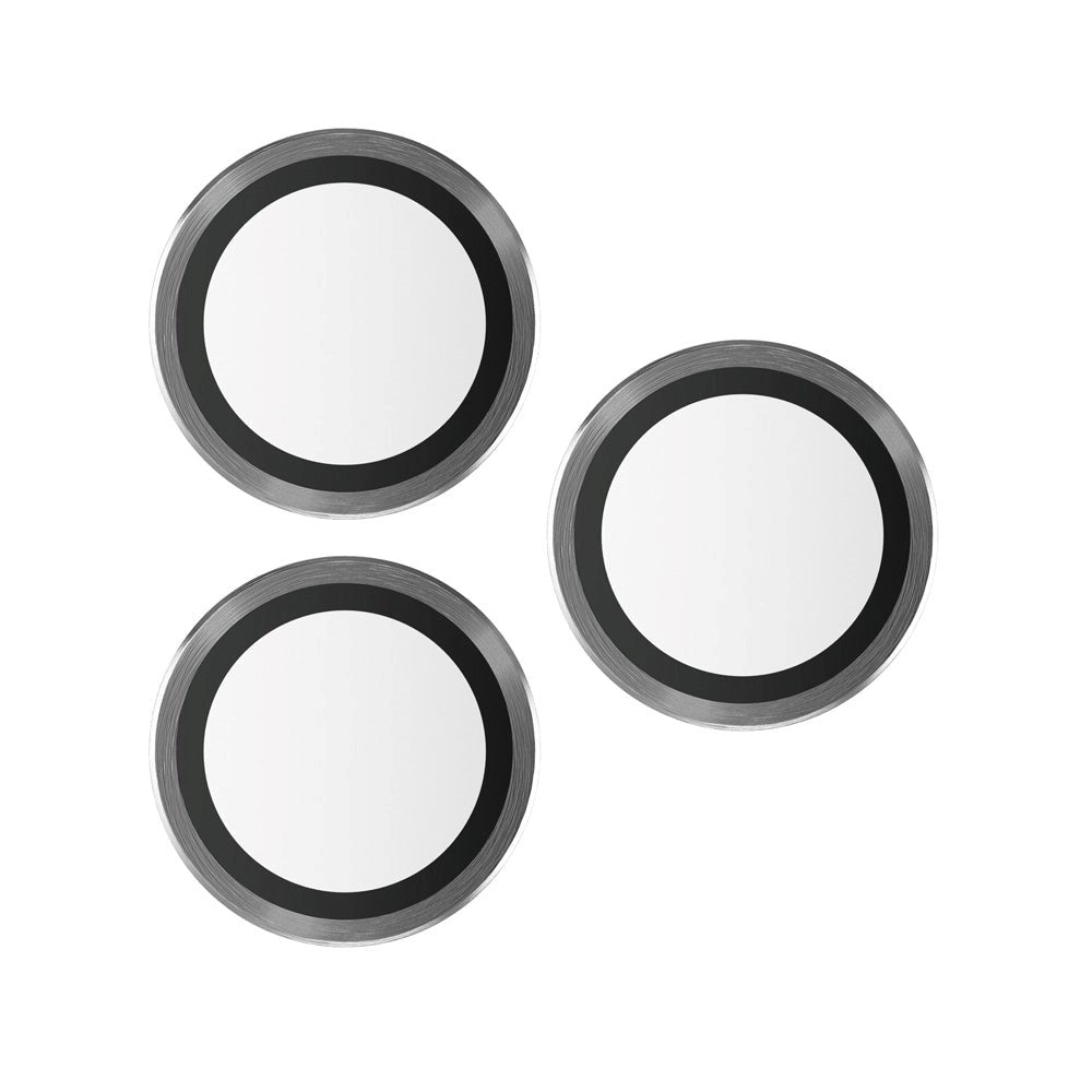 iPhone 15 Pro / 15 Pro Max PanzerGlass Hoops - Camera Protection - Platinum Strength - Transparent / Black