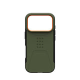iPhone 17 Pro UAG Civilian Case - MagSafe Compatible - Green / Orange