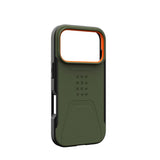 iPhone 17 Pro UAG Civilian Case - MagSafe Compatible - Green / Orange