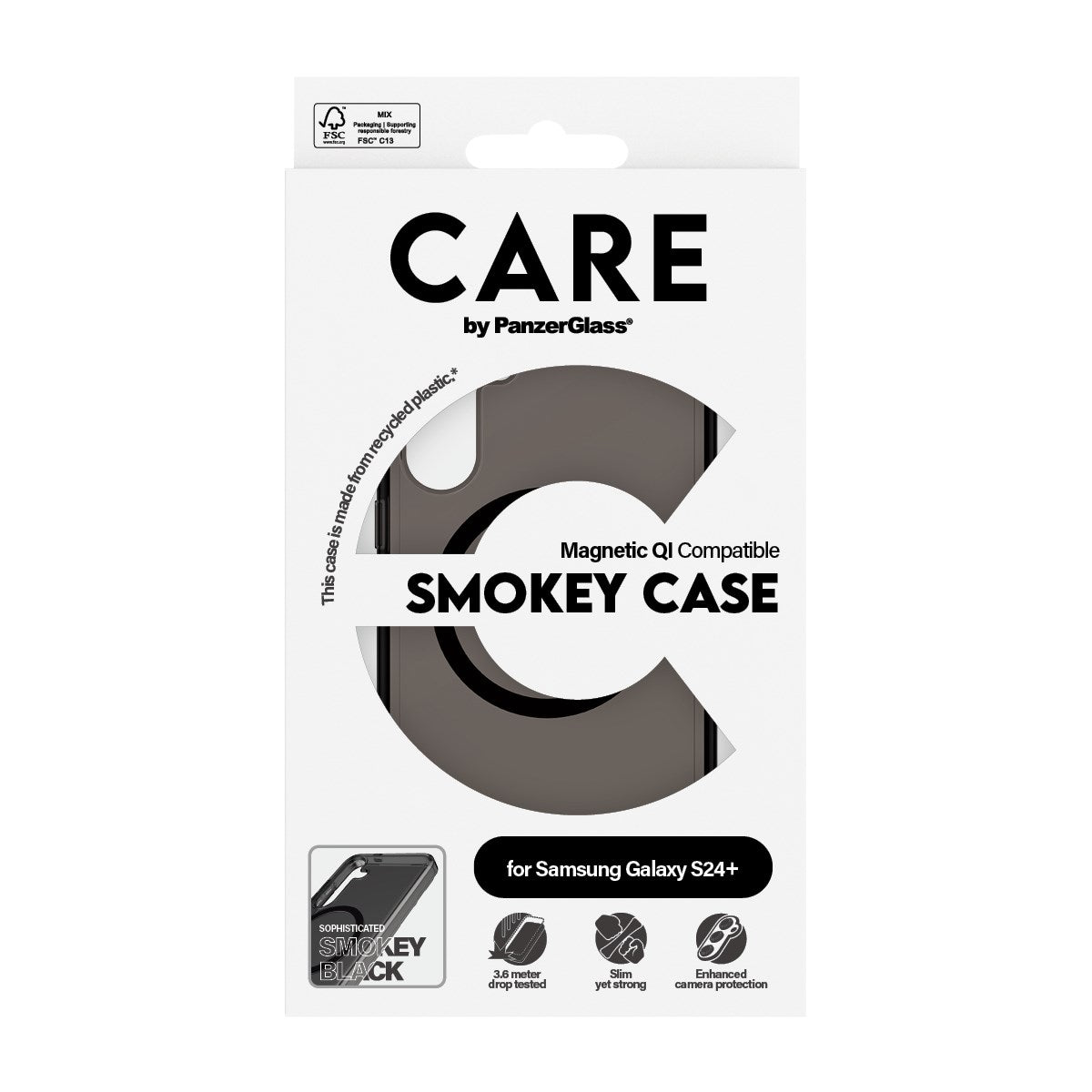 CARE by PanzerGlass Samsung Galaxy S24+ (Plus) FLAGSHIP Urban Combat Case - MagSafe Compatible - Smokey / Black