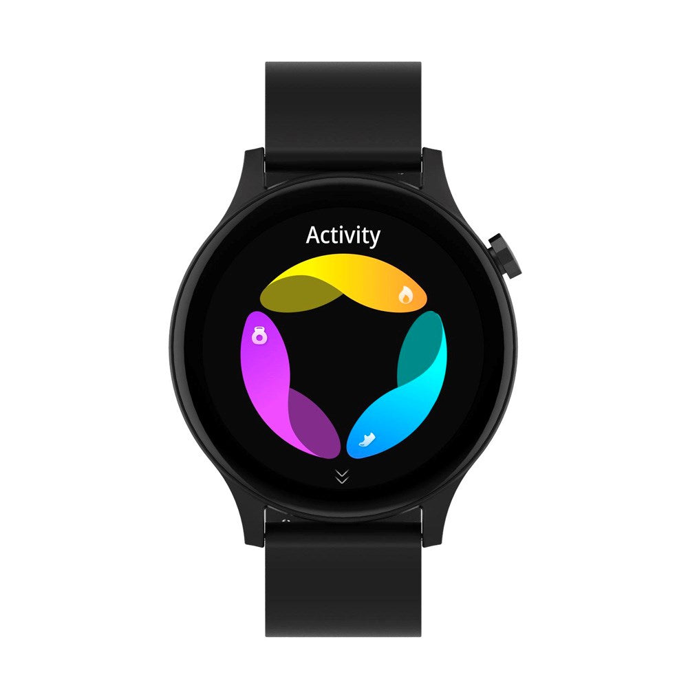 Denver Bluetooth Smartwatch with Built-in Health Tracking & Voice Control - Black