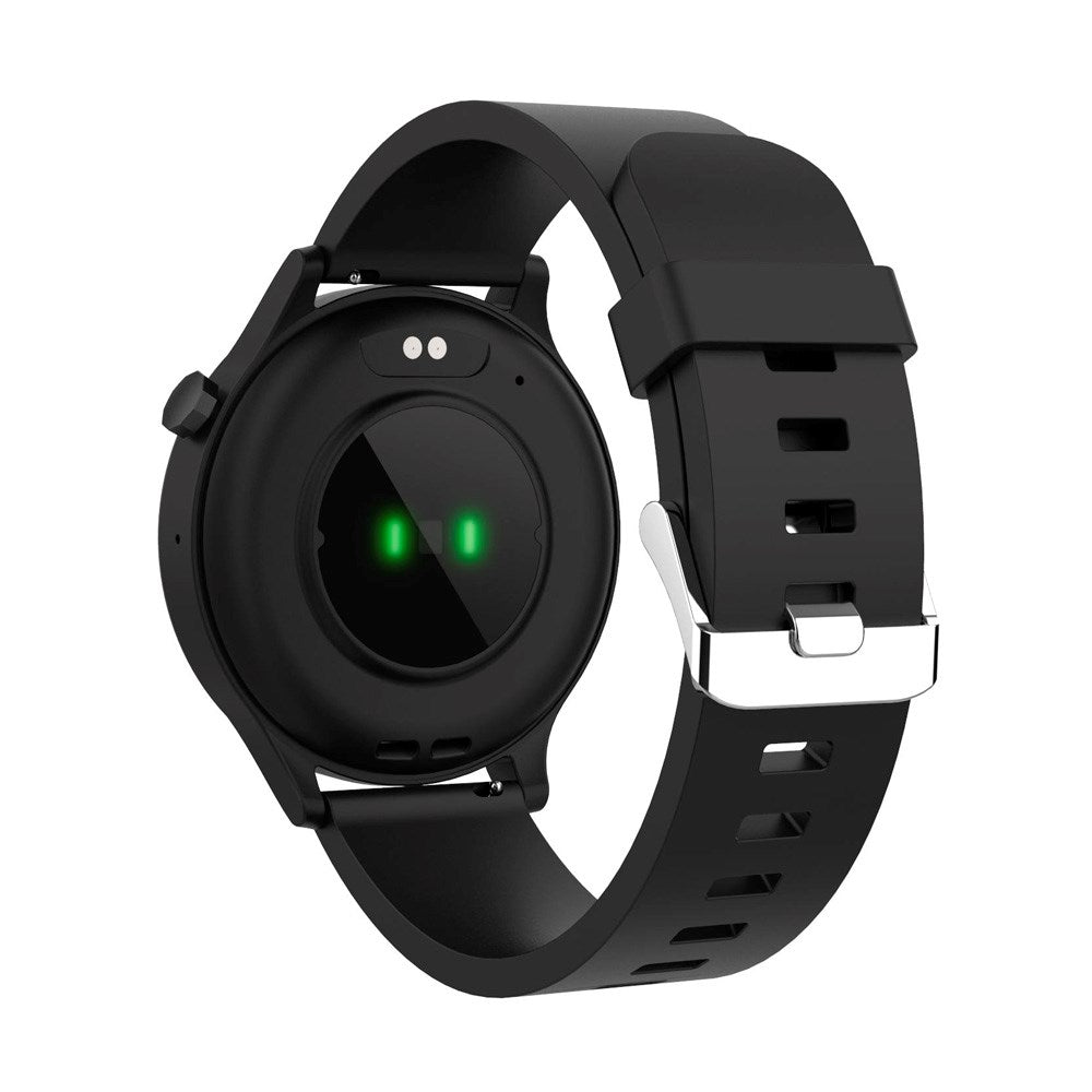Denver Bluetooth Smartwatch with Built-in Health Tracking & Voice Control - Black