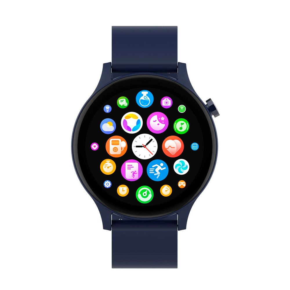 Denver SWC-338 Bluetooth Smartwatch with Built-in Health Tracking & Voice Control - Dark Blue