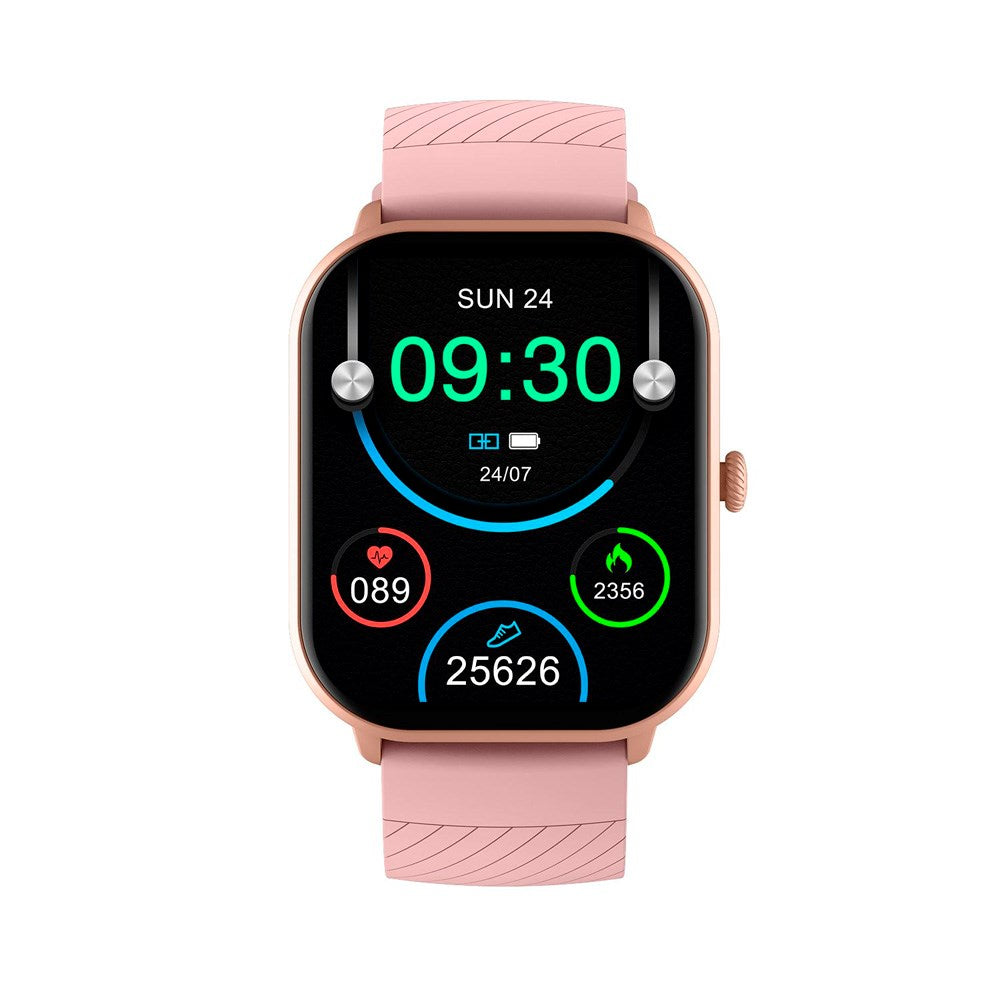 Denver SWC-187 Bluetooth Smartwatch with Health Tracking & Voice Control - Pink