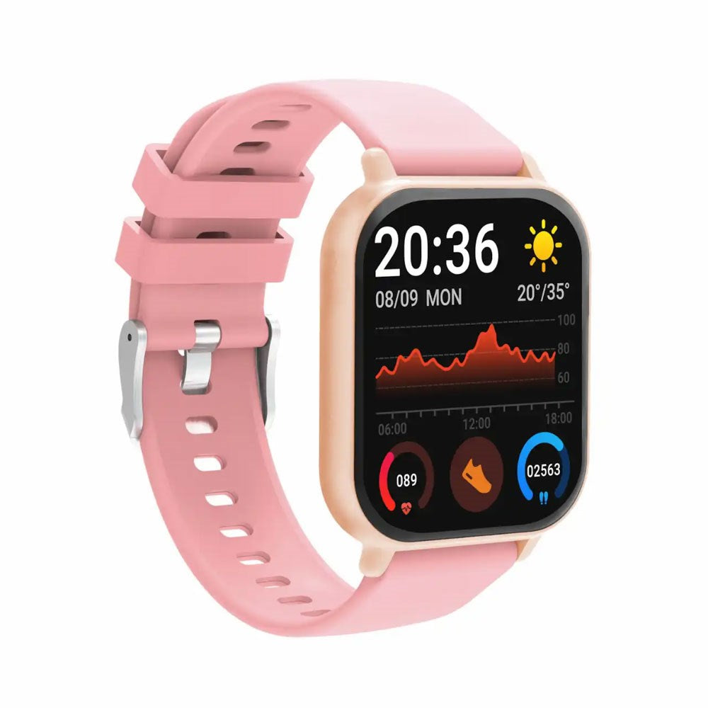 Denver SWC-176RO Smartwatch with Sleep and Fitness Tracker - Silicone Strap - Pink