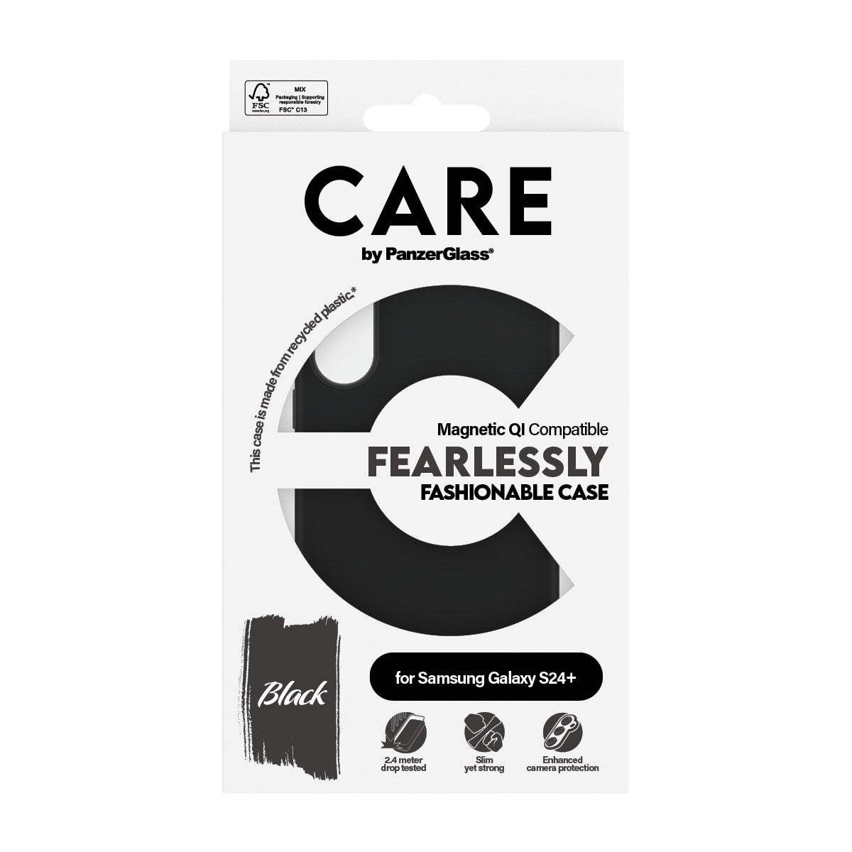 CARE by PanzerGlass Samsung Galaxy S24+ (Plus) FASHION Fearlessly Fashionable Case - Black