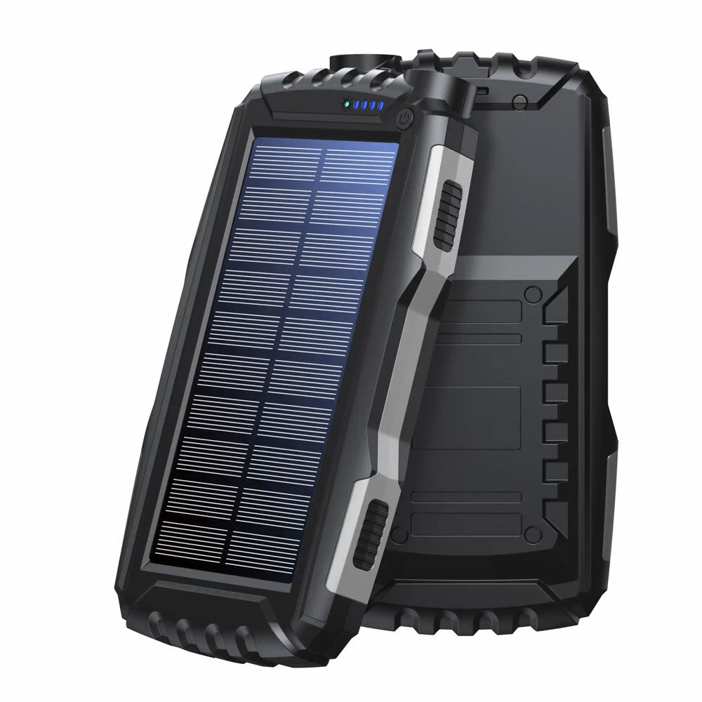 Denver PSO-20010 Solar 20.000mAh PowerBank with USB-A & USB-C - Black