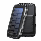 Denver PSO-20010 Solar 20.000mAh PowerBank with USB-A & USB-C - Black