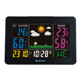 Denver Weather Station with Built-in Clock & Colorful Display - Black