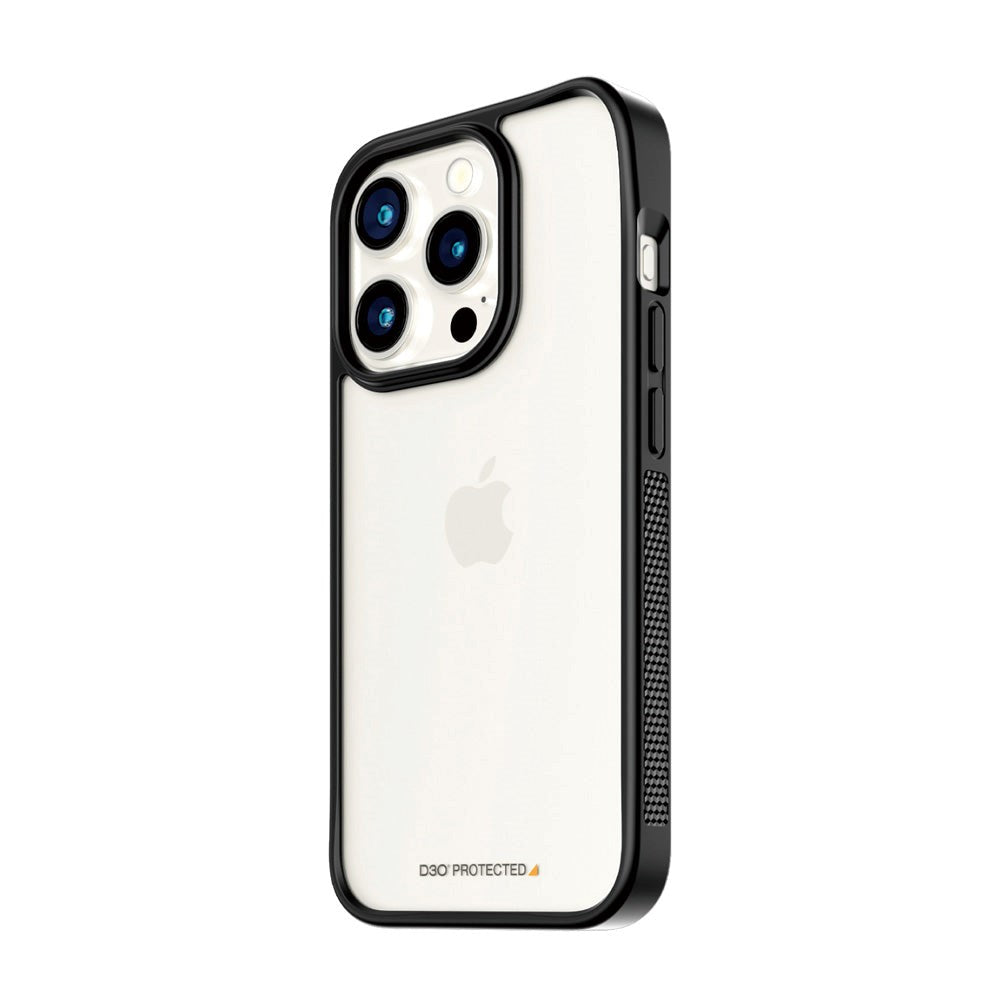 iPhone 15 Pro Case PanzerGlass D3O Bio ClearCase - Black Edge