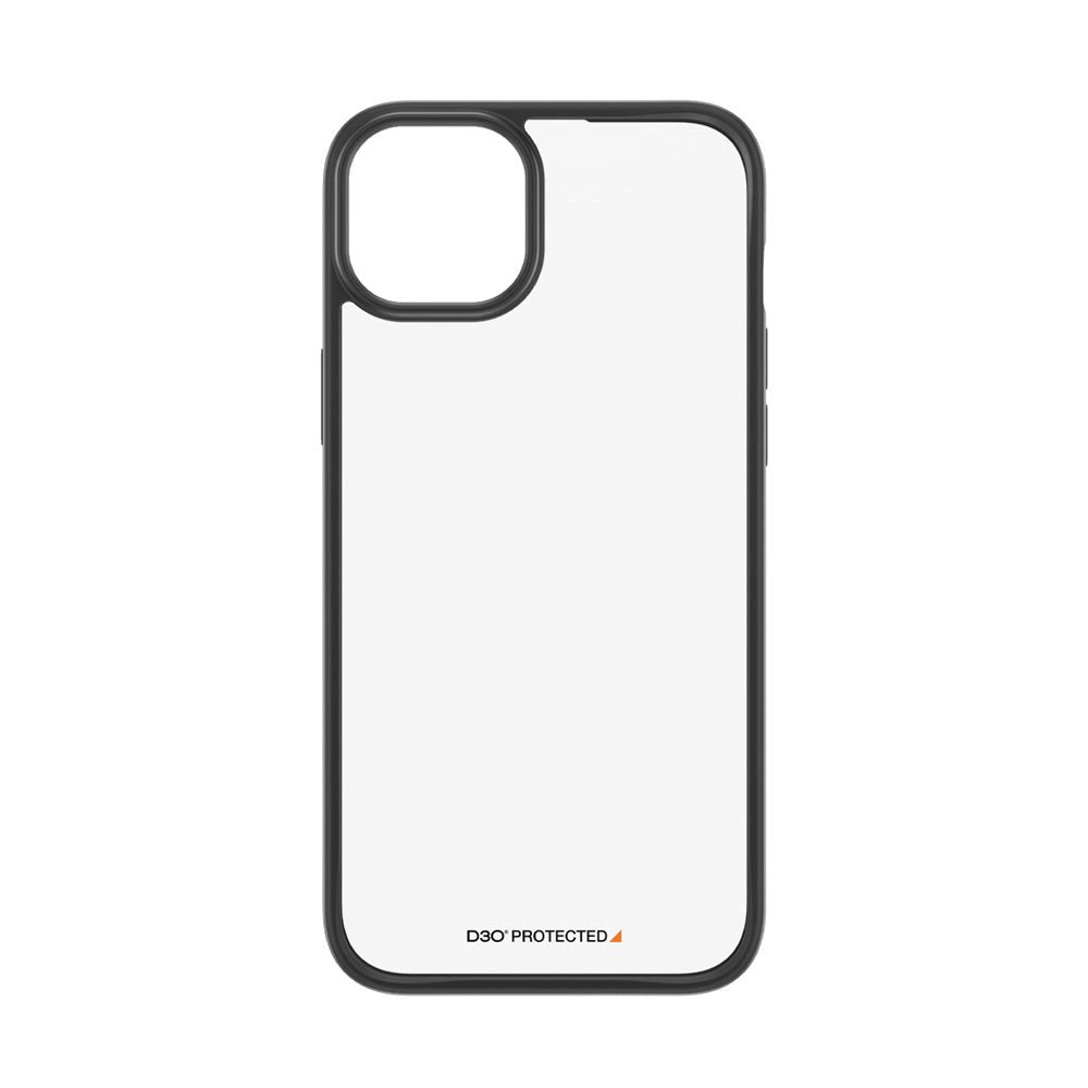 iPhone 15 Plus Case PanzerGlass D3O Bio ClearCase - Black Edge