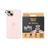 iPhone 15 / 15 Plus PanzerGlass Hoops - Camera Protection - Platinum Strength - Transparent / Pink