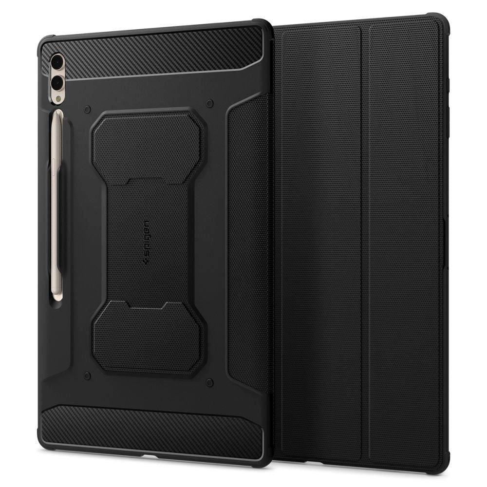 Samsung Galaxy Tab S10 Ultra / S9 Ultra / S8 Ultra Spigen Rugged Armor Pro Case w. S-Pen Holder - Black