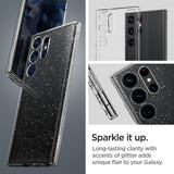 Samsung Galaxy S23 Ultra Spigen Liquid Crystal Glitter Case - Transparent