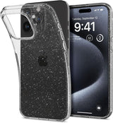 iPhone 15 Pro Spigen Liquid Crystal Glitter Case - Transparent