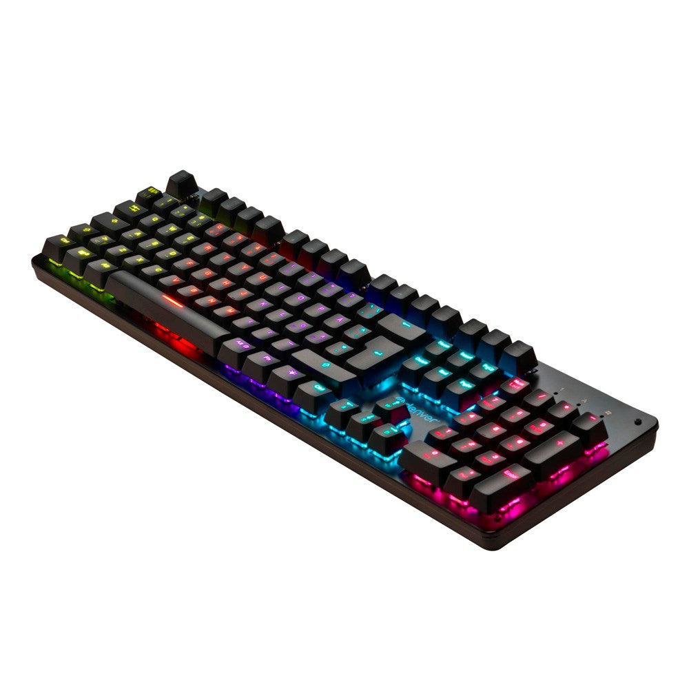 Denver GKK-330 Mechanical Gaming Keyboard with USB Cable & RGB Light - Nordic Layout - Black