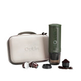 OutIn Nano Portable Espresso Machine Set - Forest Green