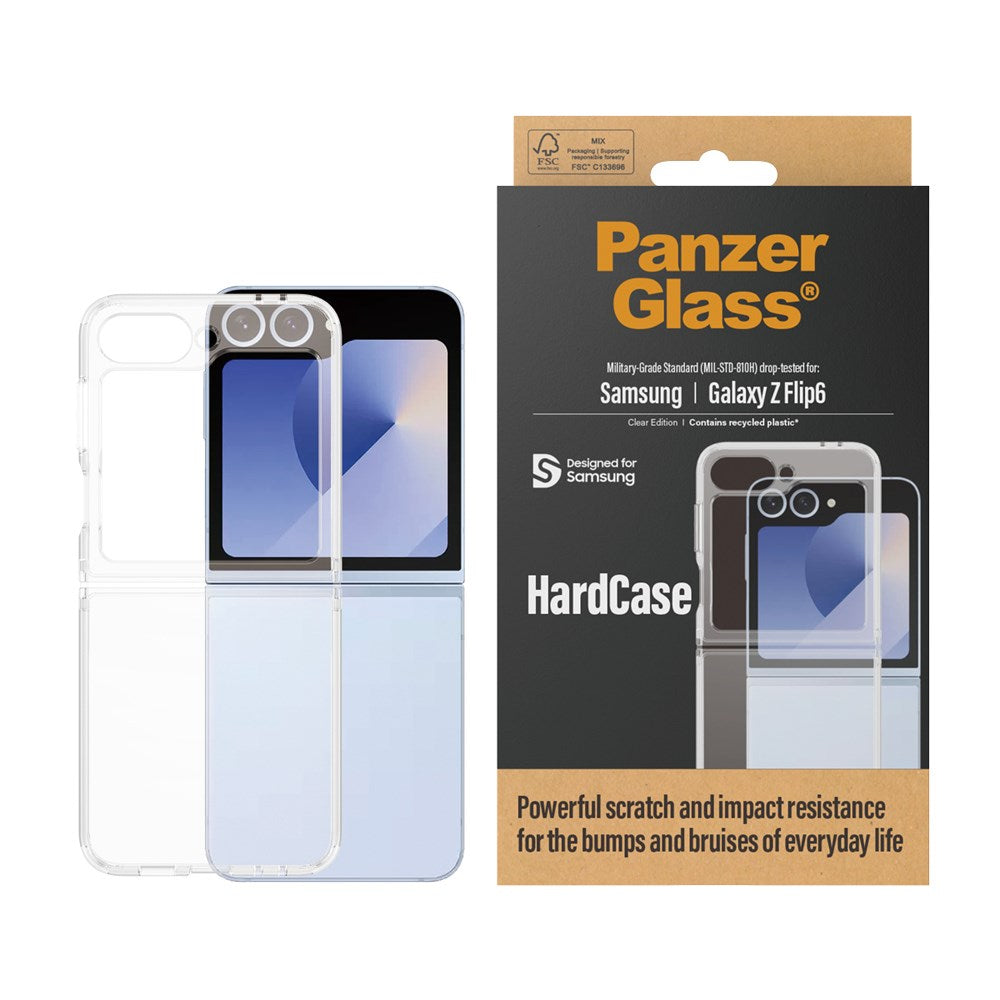 Samsung Galaxy Z Flip6 Back Case PanzerGlass HardCase Antibacterial - Transparent