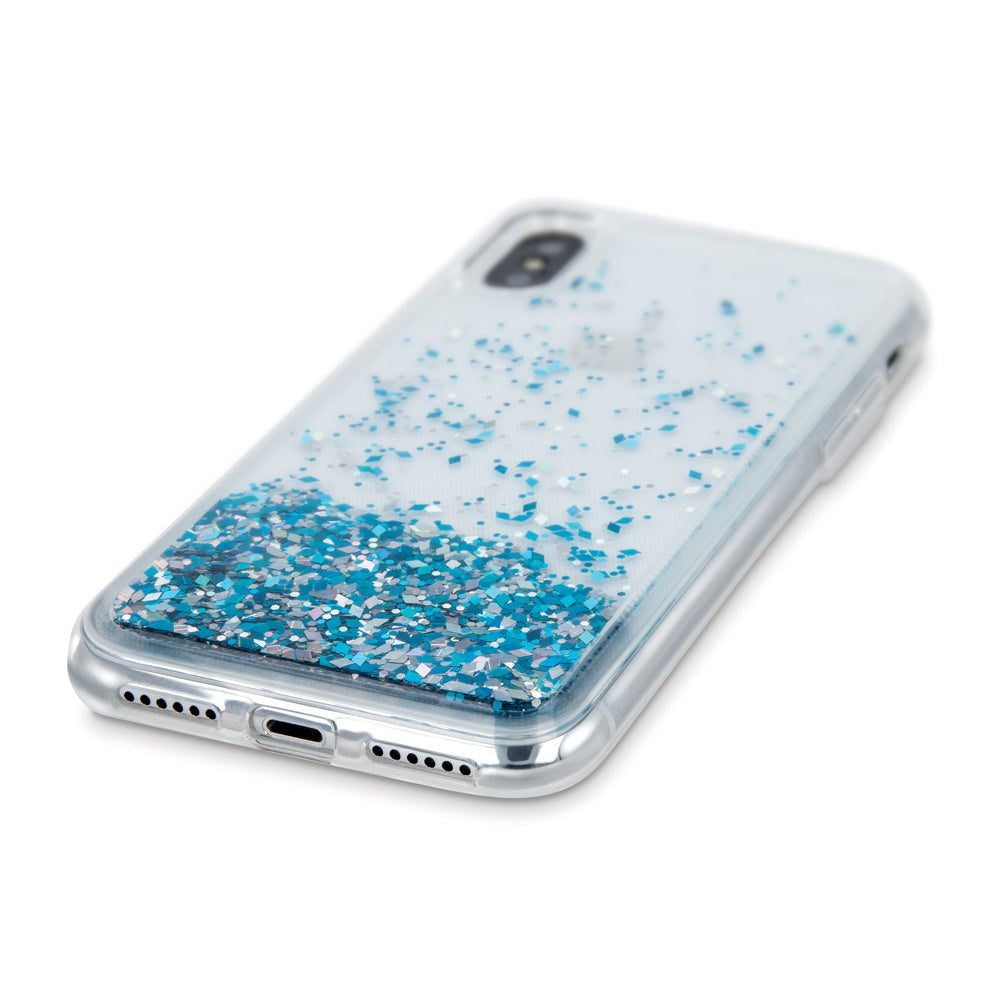 Samsung Galaxy A54 (5G) Transparent Glitter Case - Blue