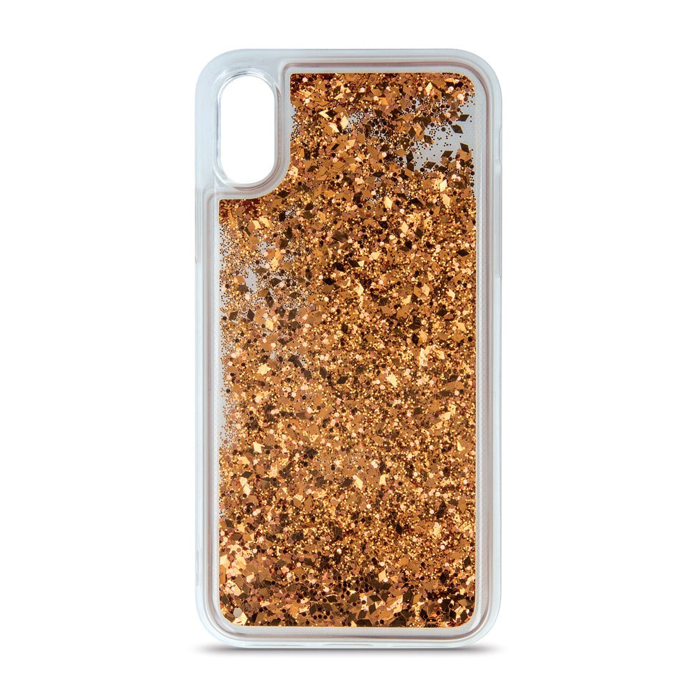 Samsung Galaxy S23 Ultra Transparent Glitter Case - Gold