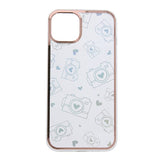 iPhone 14 Pro Max Hybrid Plastic Case w. Holographic Print - Camera Motif - Transparent