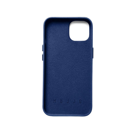 Mujjo iPhone 14 Leather Wallet Case - Blue