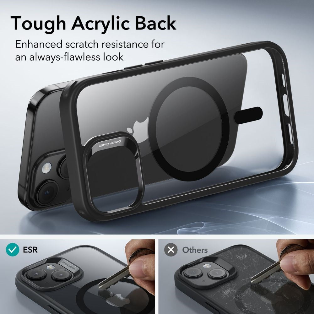 iPhone 15 ESR Classic Hybrid Halolock Case - MagSafe Compatible - Transparent / Black