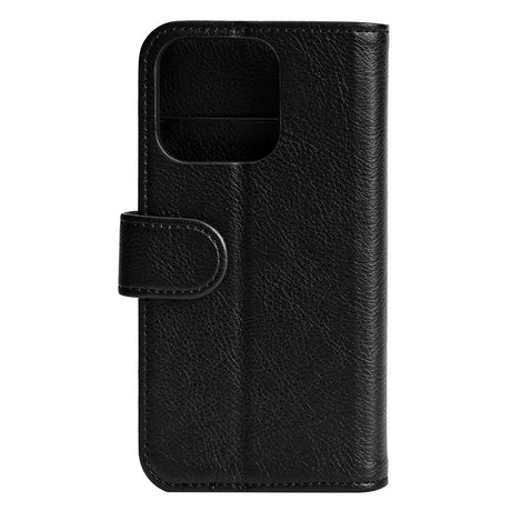 Essentials iPhone 13 Pro PU Leather Flip Cover w. Card Holder - Black