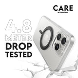 CARE by PanzerGlass iPhone 16 Pro Max Feature Kickstand Case - MagSafe Compatible - Transparent / Black