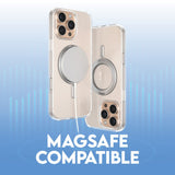 CARE by PanzerGlass iPhone 16 Pro Max Feature Kickstand Case - MagSafe Compatible - Transparent / Silver