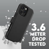 CARE by PanzerGlass iPhone 16 Pro Max Feature Tango 2-in-1 Flip Case with Wallet - Black