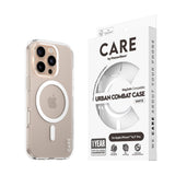CARE by PanzerGlass iPhone 16 Pro FLAGSHIP Urban Combat Case - MagSafe Compatible - Transparent / White
