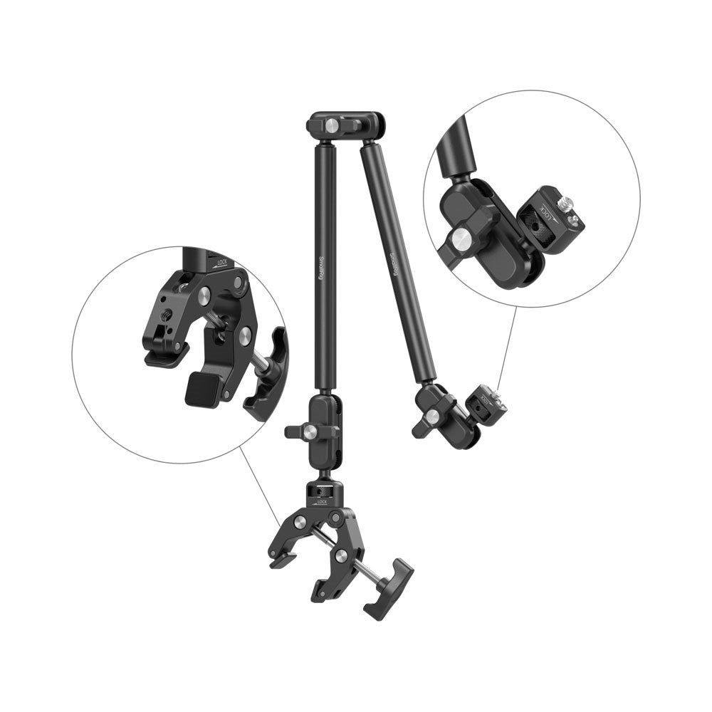 SmallRig 5626 Crab-Shaped Phone Holder for Table - MagSafe Compatible - Black