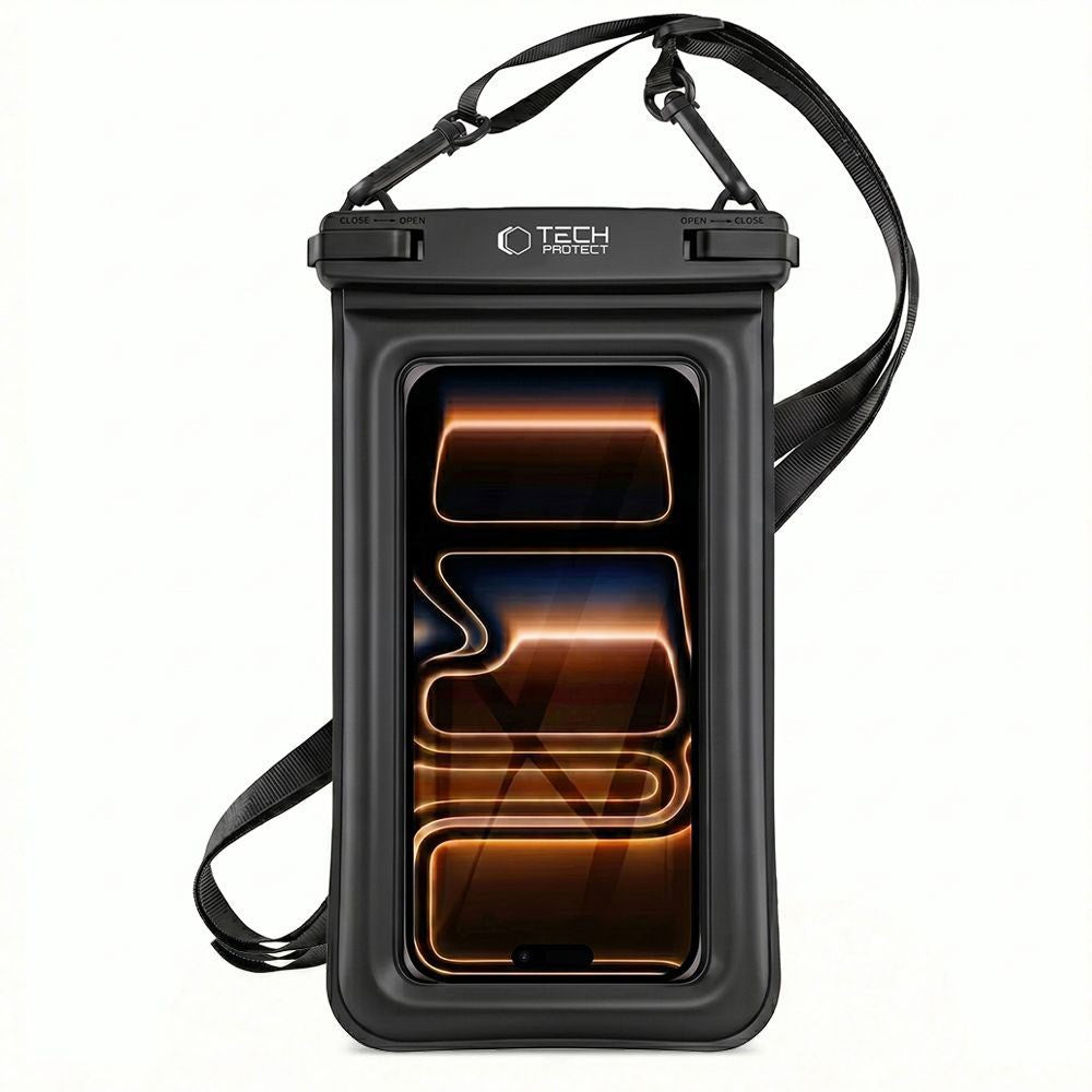 Tech-Protect Floating Waterproof Case - Max.: 185 x 110mm - Black