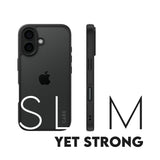 CARE by PanzerGlass iPhone 16 FLAGSHIP Urban Combat Case - Transparent / Black Frame