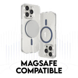 CARE by PanzerGlass iPhone 16 Pro FLAGSHIP Urban Combat Case - MagSafe Compatible - Transparent / Coronet Blue