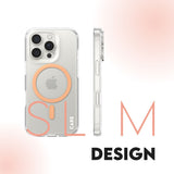 CARE by PanzerGlass iPhone 16 Pro FLAGSHIP Urban Combat Case - MagSafe Compatible - Transparent / Peach Fuzz