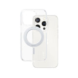 CARE by PanzerGlass iPhone 15 Pro Feature Kickstand Case - MagSafe Compatible - Transparent / Silver